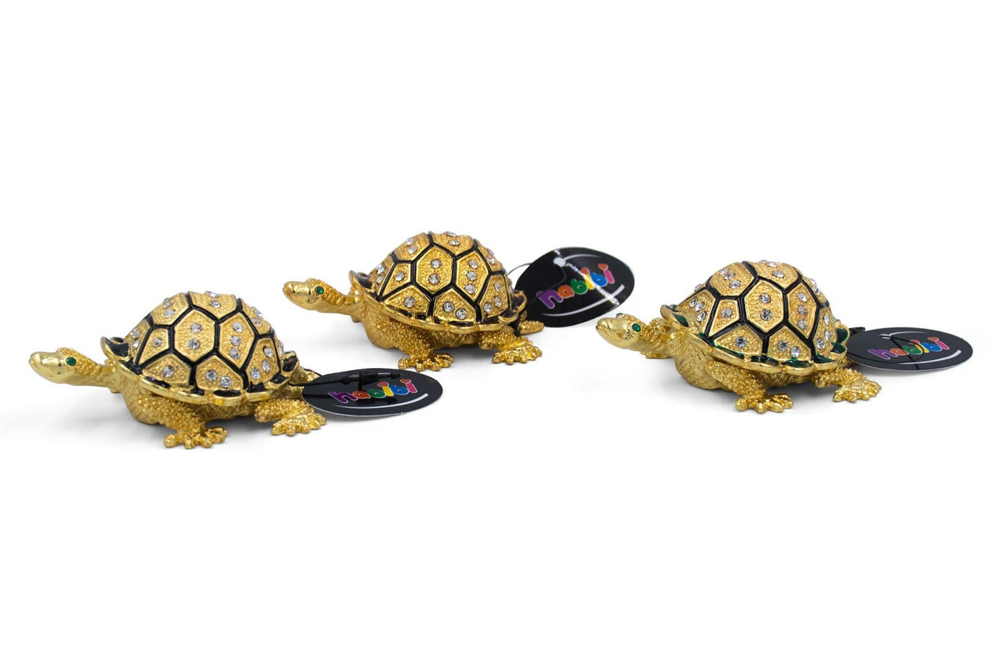 Golden Sea Turtles Figurines Jewerly Trinket Boxes Hinged for Home Decor