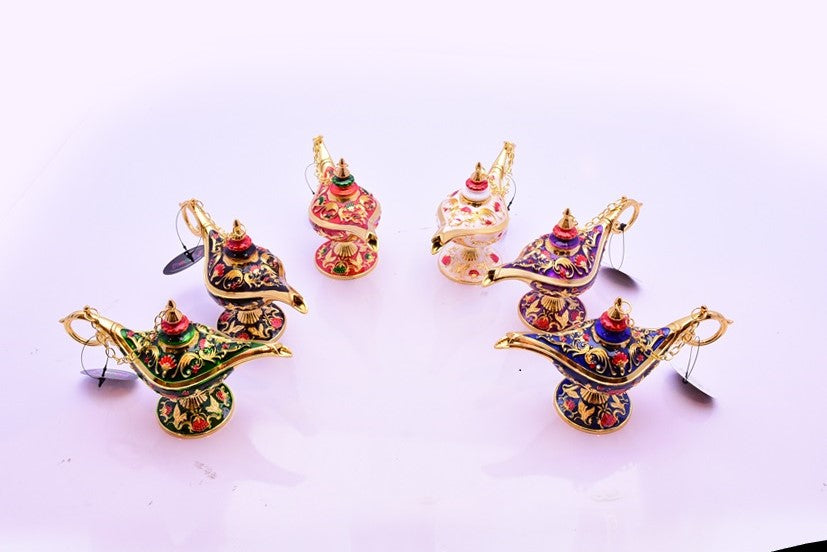 Aladdin Miracle Lamp, Genie Light Lamp, Magic Lamp, Gold Metal Decoration Oil Lamp