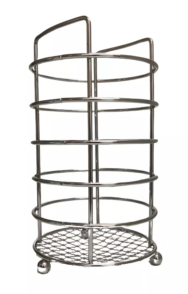 Metal Utensil Cutlery Caddy Netted Bottom Tidy Dry Holder Rack Unit Home Kitchen