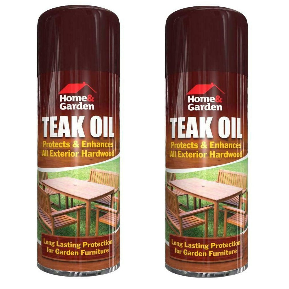 New Teak Oil Spray 400ml Home & Garden Furniture Hardwood Decking Protection Care UK