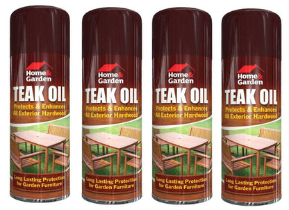 New Teak Oil Spray 400ml Home & Garden Furniture Hardwood Decking Protection Care UK