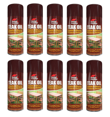 New Teak Oil Spray 400ml Home & Garden Furniture Hardwood Decking Protection Care UK