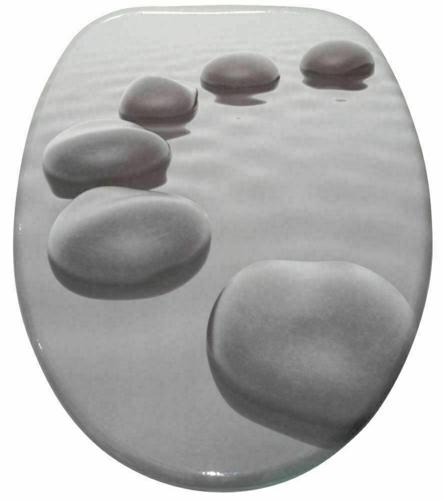 MDF Soft Slow Close Toilet Seat Novelty Design Stainless Steel Hinges Loo Seats