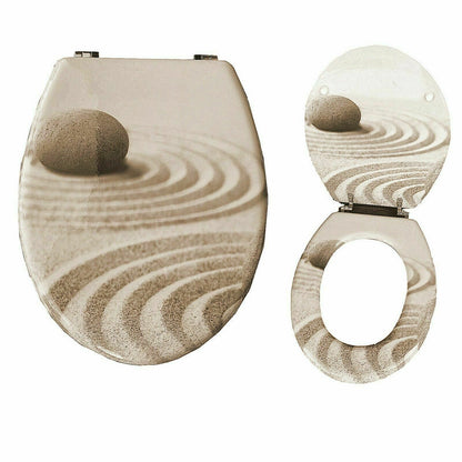MDF Soft Slow Close Toilet Seat Novelty Design Stainless Steel Hinges Loo Seats