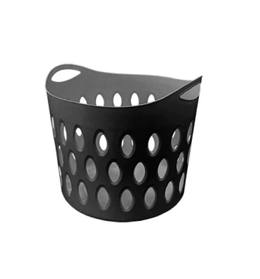 New 30L Plastic Laundry Basket Home Clothe Washing Large Flexible Hamper Bin Storage